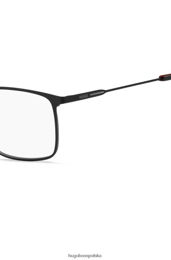 Hugo Boss hugo różne, w pełni metalowe oprawki optyczne z czerwonymi końcówkami różne opakowania wstępne R0X0H65586