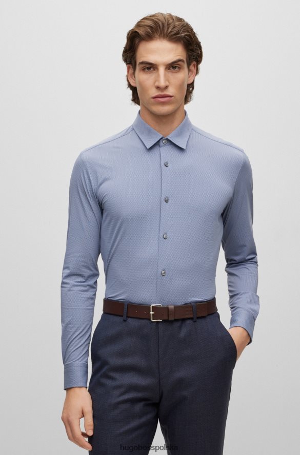 Hugo Boss Ciemnobrązowy pasek hugo ze strukturalnej skóry zapinany na sprzączkę z logo ciemny brąz R0X0H65102