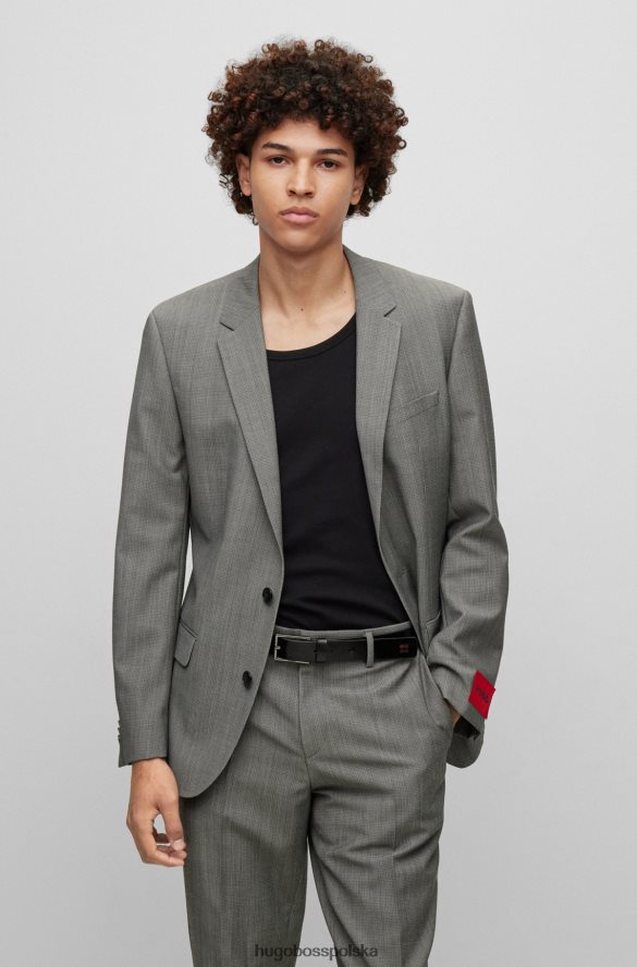 Hugo Boss Czarny skórzany pasek hugo z końcówką z logo czarny R0X0H65822