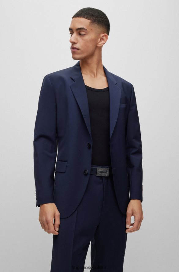 Hugo Boss Dwustronny pasek hugo z włoskiej skóry z klamrami w kształcie szpilki i blaszki w kolorze czarnym czarny R0X0H65817