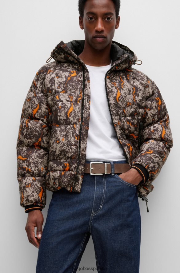 Hugo Boss Hugo brązowy dwustronny pasek z logo brązowy R0X0H65916