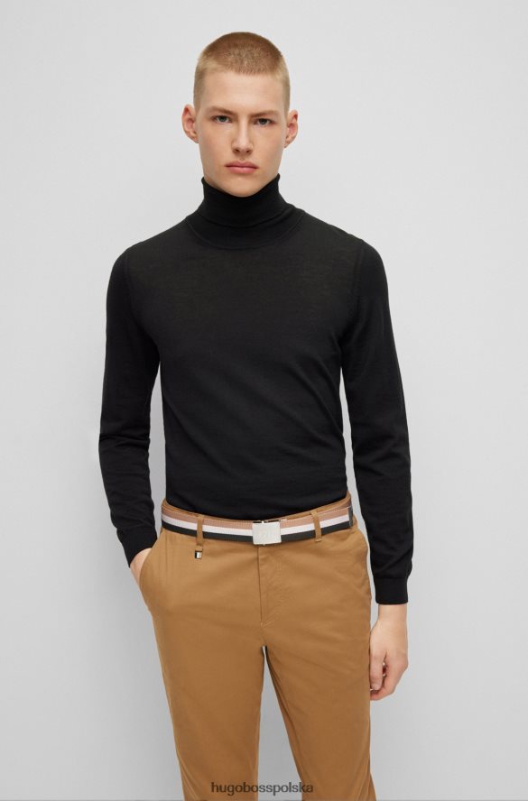 Hugo Boss Pasek w charakterystyczne paski ze wzorem Hugo i klamrą z plakietką z logo wzorzyste R0X0H65179