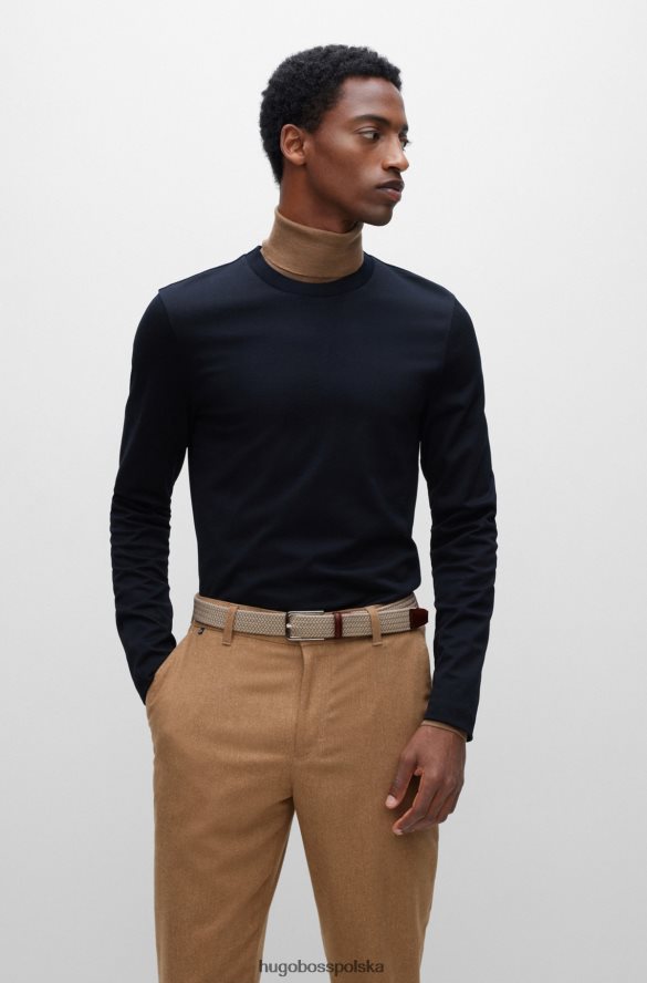 Hugo Boss Pleciony pasek hugo ze skórzanymi wykończeniami w kolorze jasnobeżowym jasny beż R0X0H65338