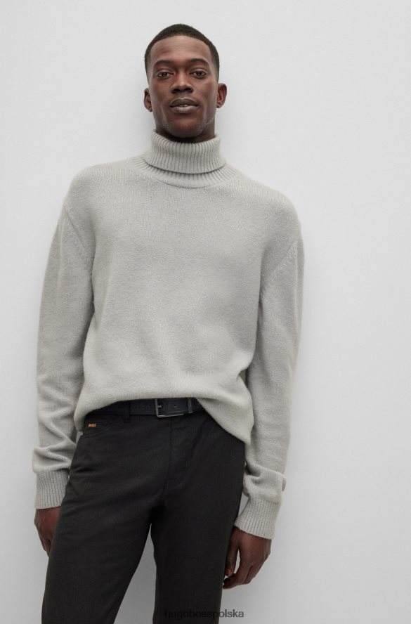 Hugo Boss ciemnoniebieski dwustronny pasek z włoskiej skóry z detalami z logo hugo ciemny niebieski R0X0H65105