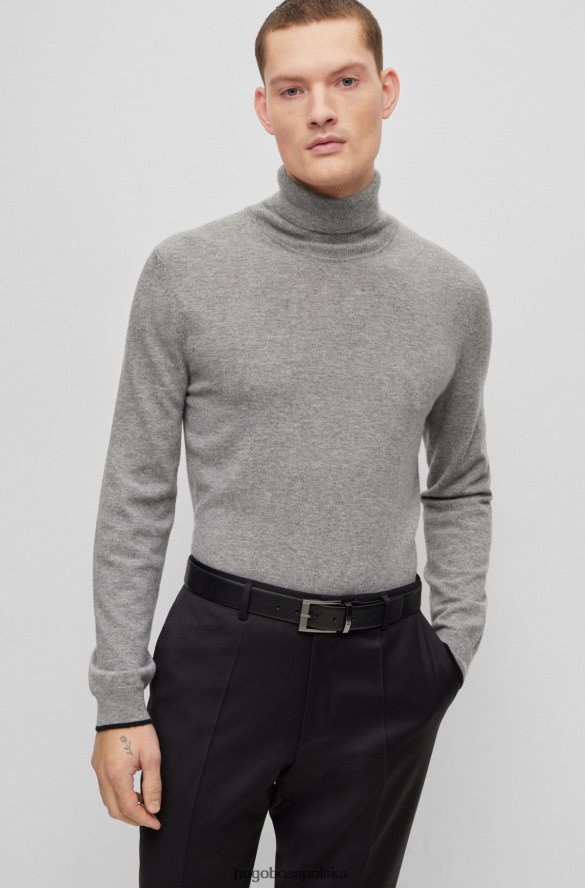 Hugo Boss dwustronny włosko-skórzany pasek z blaszką i klamrami hugo w kolorze ciemnobrązowym ciemny brąz R0X0H65876