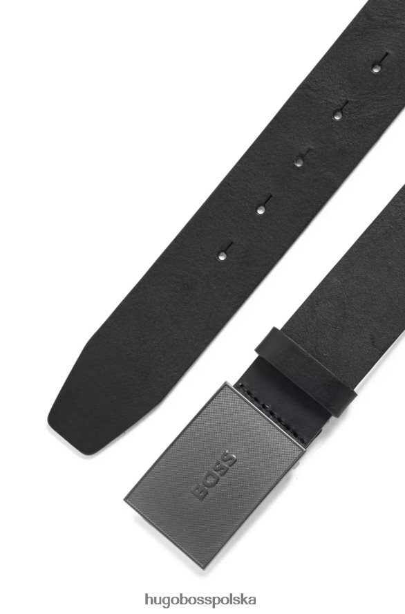 Hugo Boss ikona paska 50476554 czarna czarny brązowy R0X0H6470