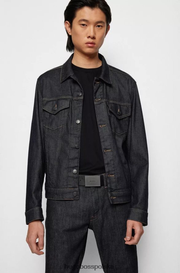 Hugo Boss ikona paska 50476554 czarna czarny brązowy R0X0H6470