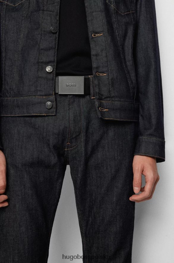 Hugo Boss ikona paska 50476554 czarna czarny brązowy R0X0H6470