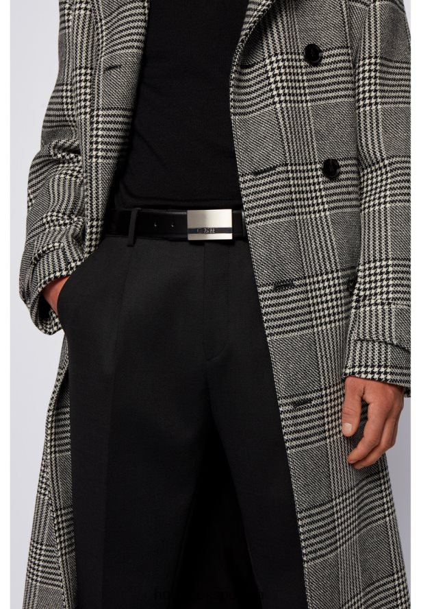 Hugo Boss pasek baxton - 50292249 czarny czarny R0X0H6649
