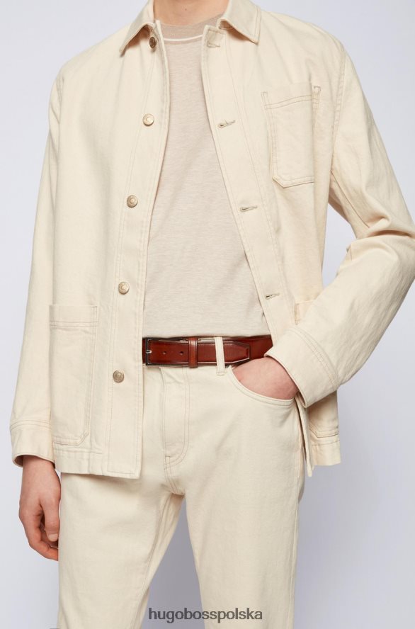 Hugo Boss pasek carmello 50455085 medbrown średniobrązowy/ciemnobrązowy R0X0H6586