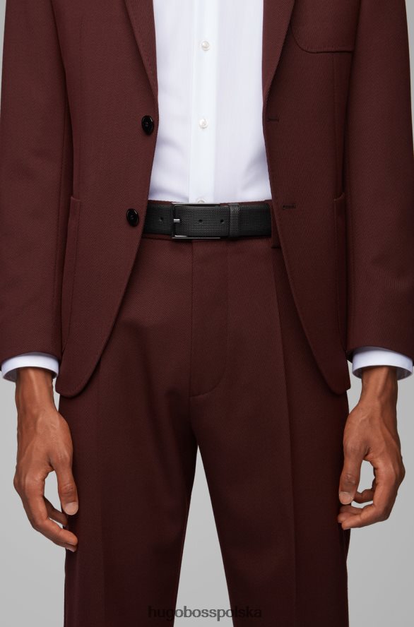 Hugo Boss pasek carmello s 50262032 czarny czarny R0X0H6628