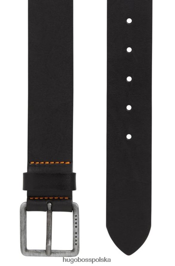 Hugo Boss pasek casual - jeeko - 50386229 czarny czarny brązowy R0X0H6656