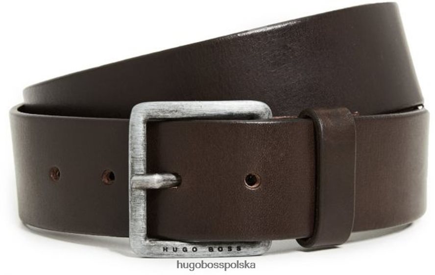 Hugo Boss pasek casual - jeeko - 50386229 czarny czarny brązowy R0X0H6656