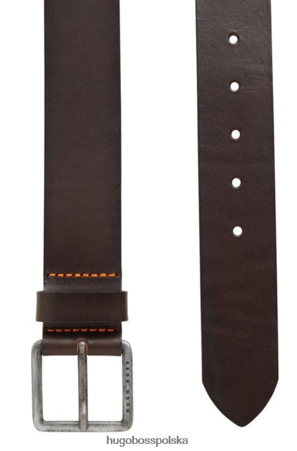 Hugo Boss pasek casual - jeeko - 50386229 czarny czarny brązowy R0X0H6656