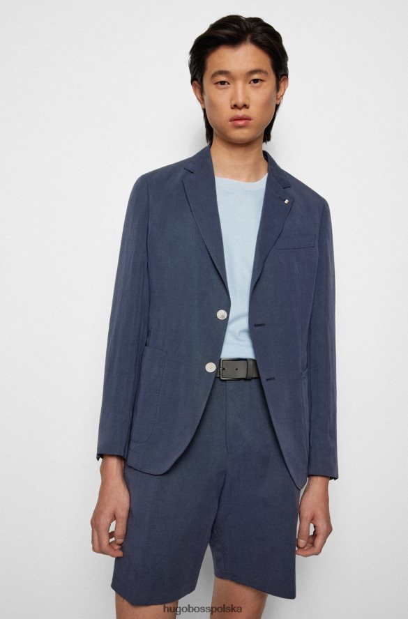 Hugo Boss pasek hugo włosko-skórzany z kolorowymi krawędziami w kolorze szarym szary R0X0H65549