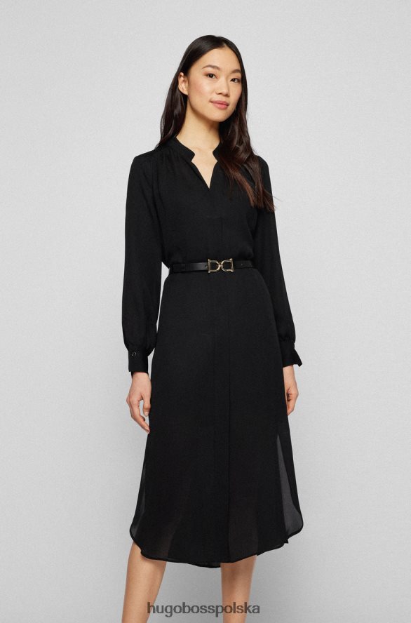 Hugo Boss pasek kristin 50470542 czarny czarny biały R0X0H6839