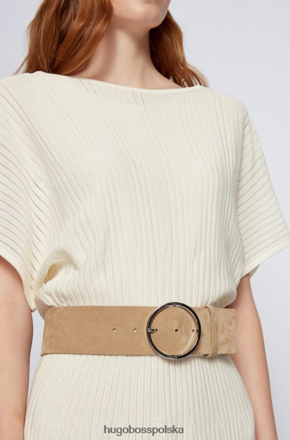 Hugo Boss pasek olivia 50455818 beżowy beżowy R0X0H6863