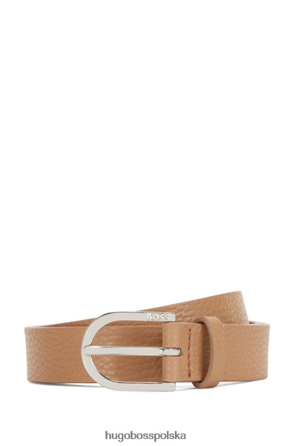 Hugo Boss pasek szkarłatny 50470624 beżowy beżowy R0X0H6833