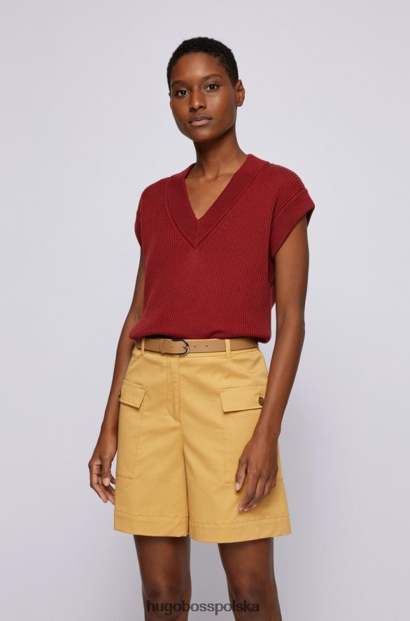 Hugo Boss pasek szkarłatny 50470624 beżowy beżowy R0X0H6833
