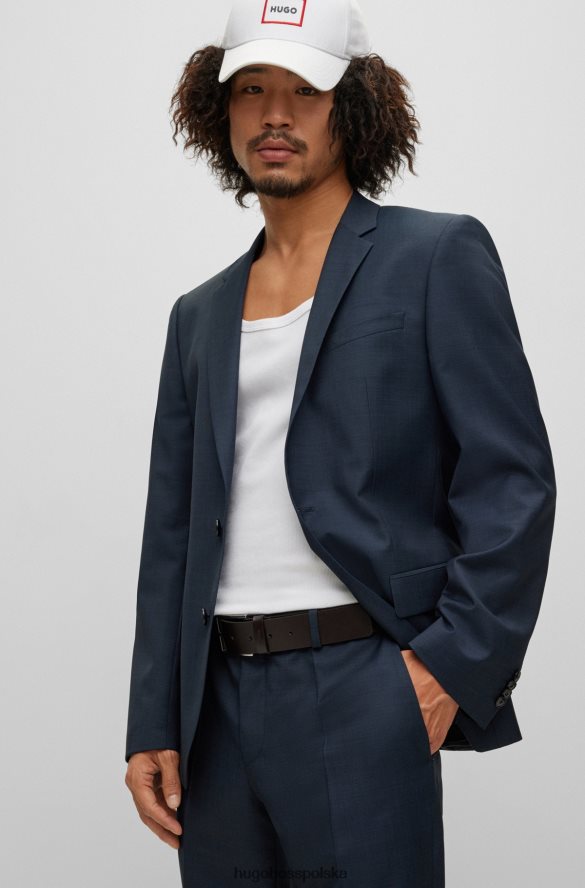 Hugo Boss skórzany pasek z uchwytem z logo ciemny brąz R0X0H65236