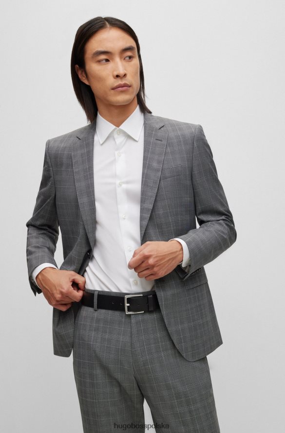 Hugo Boss włosko-skórzany pasek z okuciami imitującymi antyki hugo czarny czarny R0X0H65120