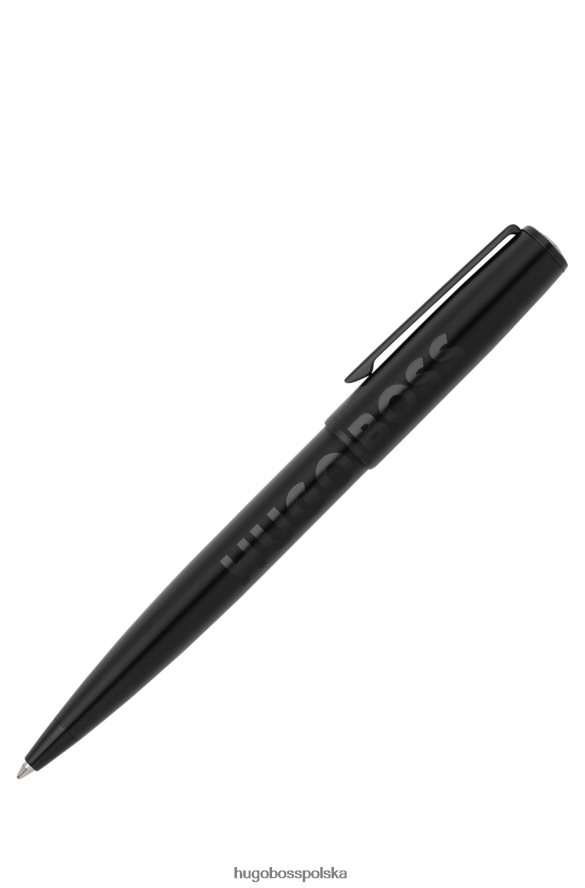 Hugo Boss czarny długopis z tonalnym logo Hugo Black czarny R0X0H65693