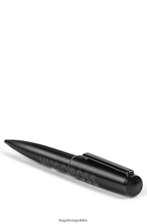 Hugo Boss czarny długopis z tonalnym logo Hugo Black czarny R0X0H65693