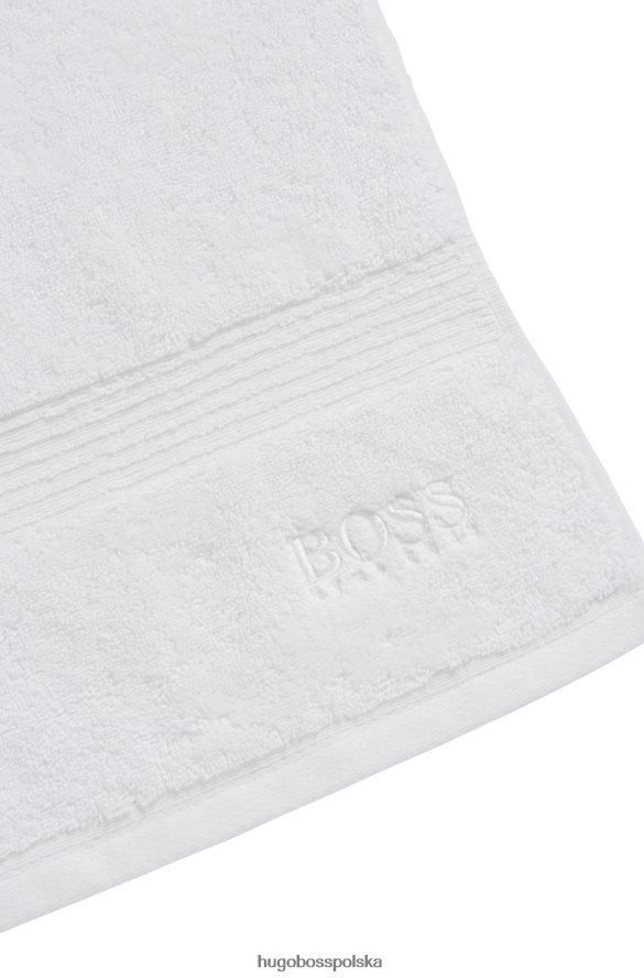 Hugo Boss Biały prześcieradło kąpielowe Hugo z logo i bawełną egejską biały R0X0H65931