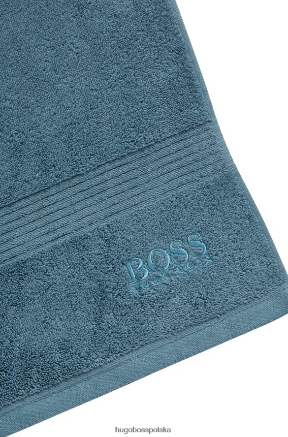 Hugo Boss Ciemnoniebieski ręcznik kąpielowy hugo z logo i bawełną egejską ciemny niebieski R0X0H65639