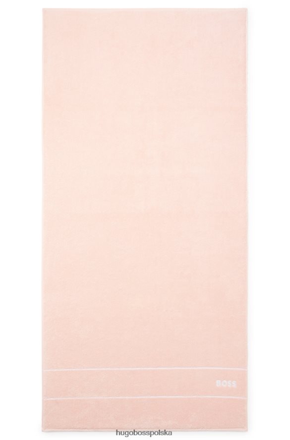 Hugo Boss Hugo ręcznik kąpielowy z egipskiej bawełny z kontrastowym logo w kolorze różowym różowy R0X0H65778