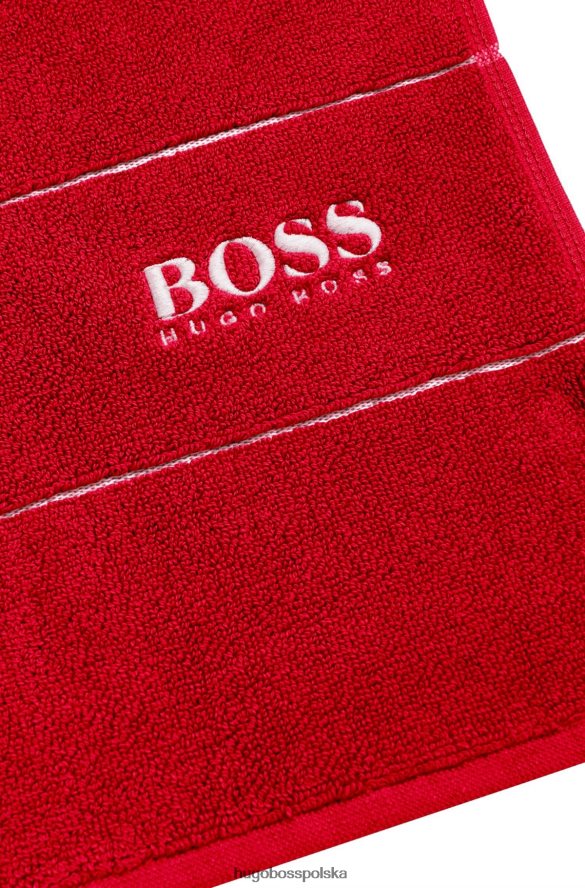 Hugo Boss Mata łazienkowa z egipskiej bawełny z kontrastowym logo w kolorze czerwonym hugo czerwony R0X0H65654