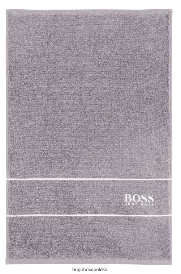 Hugo Boss Ręcznik dla gości Hugo z egipskiej bawełny z szarym kontrastowym logo szary R0X0H65477