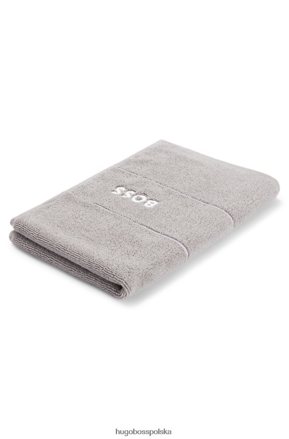 Hugo Boss Ręcznik dla gości hugo z egipskiej bawełny z kontrastowym szarym logo szary R0X0H65471