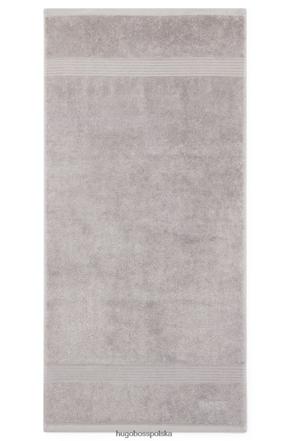 Hugo Boss Ręcznik do rąk hugo z haftowanym logo hugo, wykonany z bawełny egejskiej w kolorze srebrnym srebro R0X0H65574