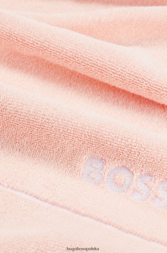 Hugo Boss Ręcznik do rąk z egipskiej bawełny z kontrastowym logo Hugo w kolorze różowym różowy R0X0H65669