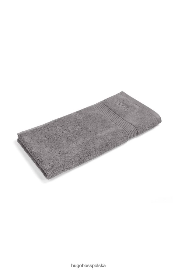 Hugo Boss Ręcznik do rąk z logo, wykonany z bawełny egejskiej, hugo w kolorze srebrnym srebro R0X0H65611