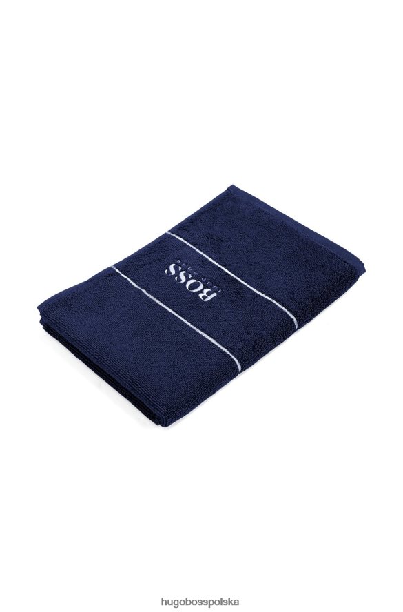 Hugo Boss Ręcznik gościnny hugo z egipskiej bawełny z kontrastowym logo w kolorze ciemnoniebieskim ciemny niebieski R0X0H65483