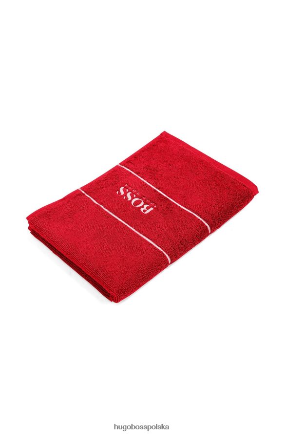 Hugo Boss Ręcznik gościnny z egipskiej bawełny z kontrastowym logo hugo czerwony czerwony R0X0H65480