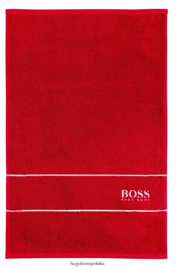 Hugo Boss Ręcznik gościnny z egipskiej bawełny z kontrastowym logo hugo czerwony czerwony R0X0H65480