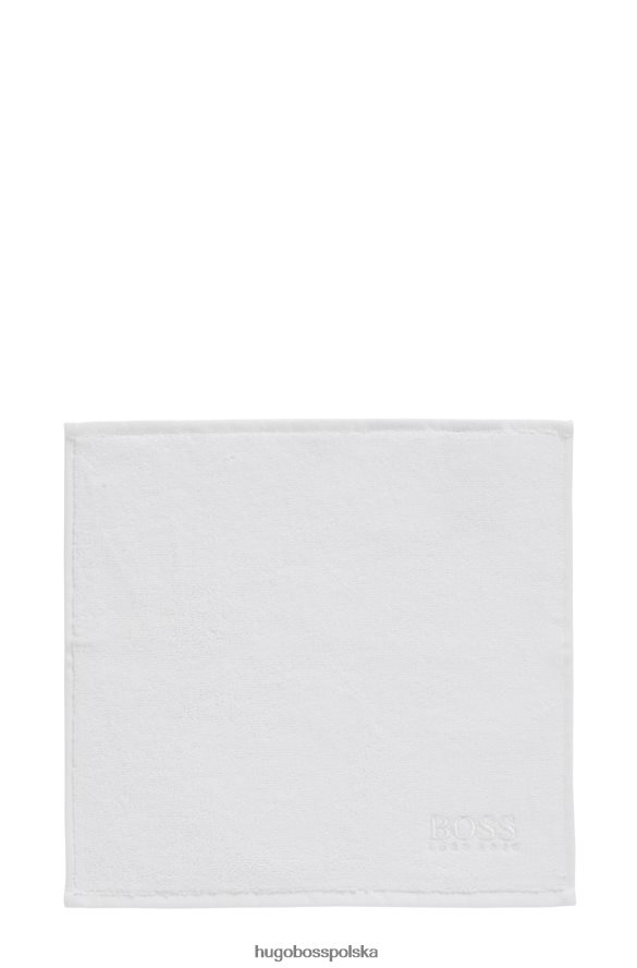 Hugo Boss chusteczka do twarzy hugo z egipskiej bawełny z kontrastowym logo w kolorze białym biały R0X0H65561