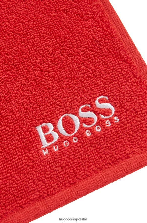 Hugo Boss chusteczka do twarzy z egipskiej bawełny z kontrastowym logo w kolorze czerwonym hugo czerwony R0X0H65556