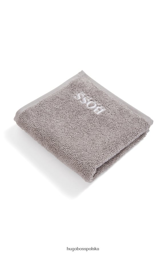 Hugo Boss chusteczka do twarzy z egipskiej bawełny z kontrastowym logo w kolorze szarym hugo szary R0X0H65562