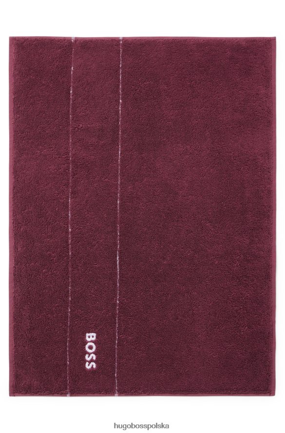 Hugo Boss ciemnofioletowa mata łazienkowa Hugo z egipskiej bawełny z kontrastowym logo ciemny fiolet R0X0H65651