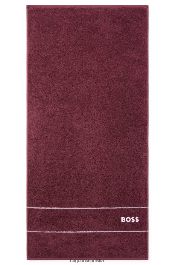 Hugo Boss ciemnofioletowy ręcznik hugo z egipskiej bawełny z kontrastowym logo ciemny fiolet R0X0H65670