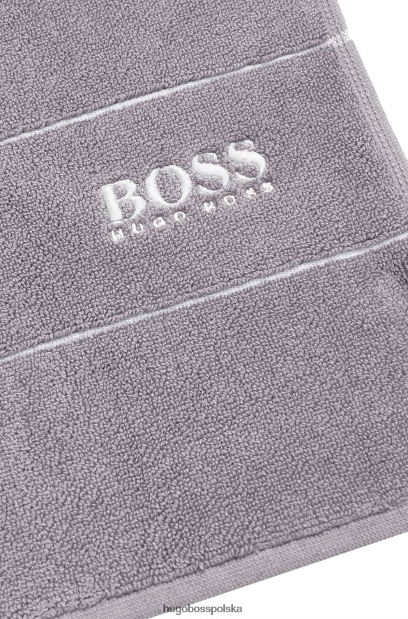 Hugo Boss szara mata łazienkowa Hugo z egipskiej bawełny z kontrastowym logo szary R0X0H65657