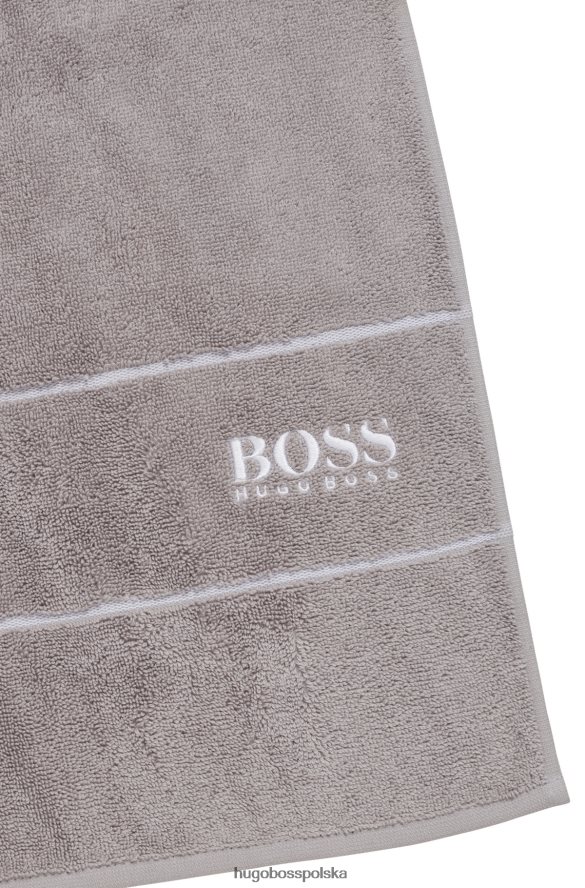 Hugo Boss szary ręcznik kąpielowy Hugo z egipskiej bawełny z kontrastowym logo szary R0X0H65788