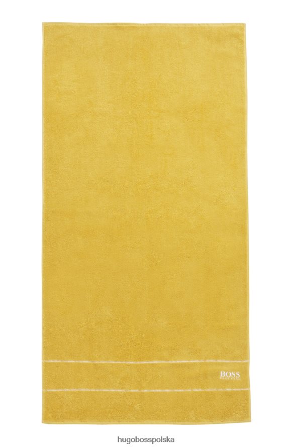 Hugo Boss złoty ręcznik kąpielowy hugo z egipskiej bawełny z kontrastowym logo złoto R0X0H65782