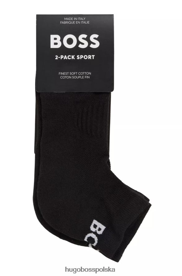 Hugo Boss 2 pary skarpet sportowych 50469859 czarne czarny biały R0X0H6513