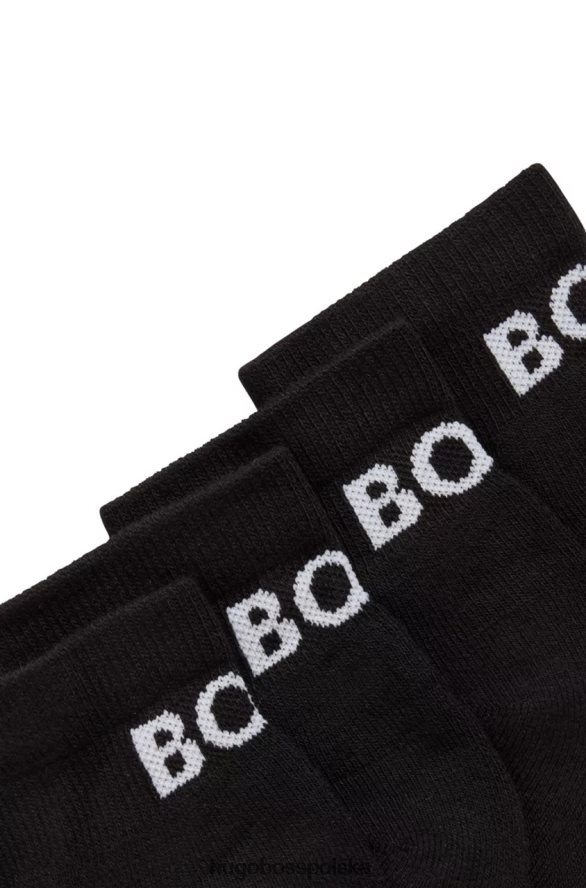 Hugo Boss 2 pary skarpet sportowych 50469859 czarne czarny biały R0X0H6513