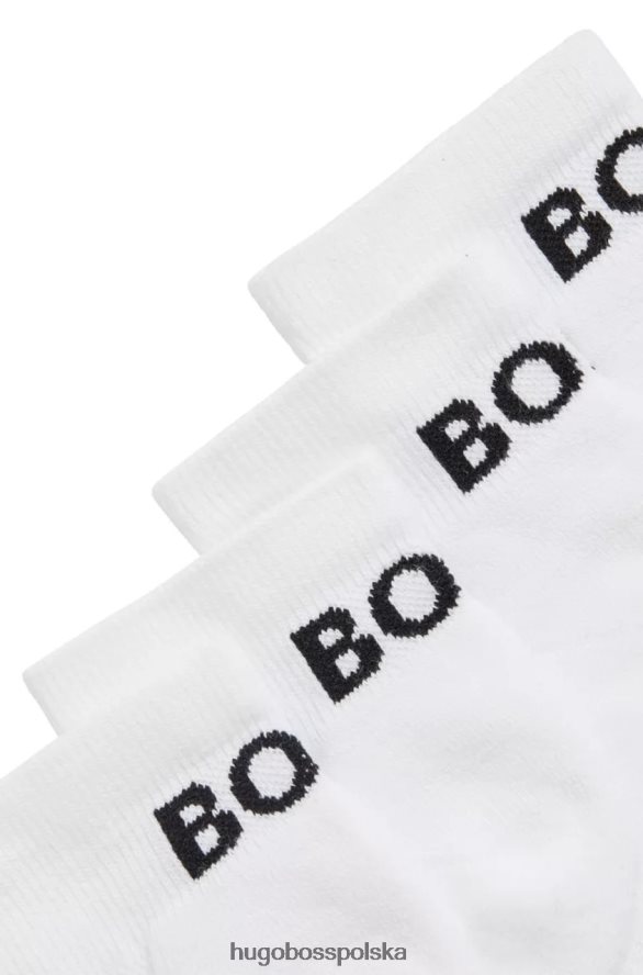 Hugo Boss 2 pary skarpet sportowych 50469859 czarne czarny biały R0X0H6513